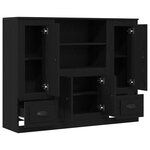 Haute armoire vidaXL en chêne noir 132x35 5x103 5 cm en bois d'ingénierie
