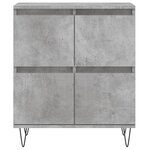 vidaXL Buffets 2 Pièces gris béton bois d'ingénierie