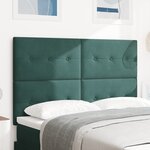 vidaXL Tête de lit capitonnée verte foncée 160 cm en velours