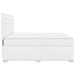 vidaXL Sommier à lattes de lit avec matelas Blanc 180x200cm Similicuir