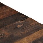 vidaXL Table basse doré acier inoxydable et bois de mélèze massif