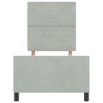 Cadre de lit en velours gris clair vidaXL 80x200 cm