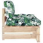 vidaXL Canapé central palette de jardin bois de pin imprégné