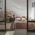 Tapis coton réversible - marron et beige - 120 x 160 cm