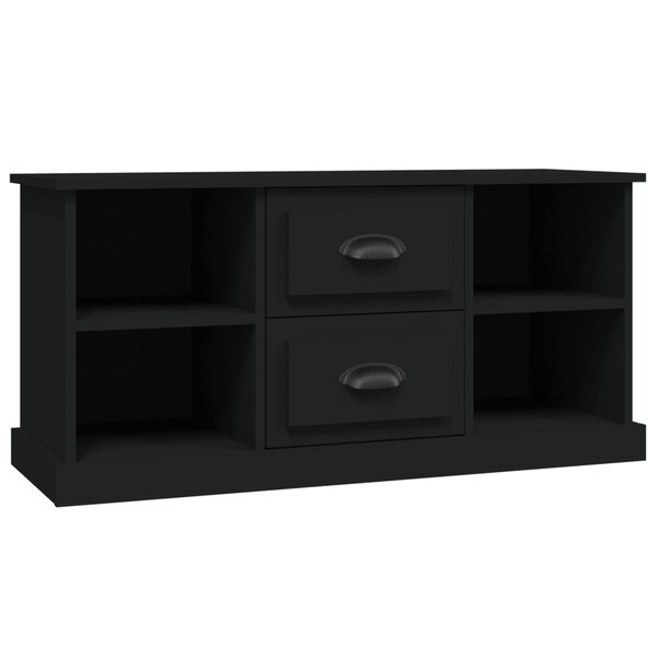 vidaXL Meuble TV noir 99 5x35 5x48 cm bois d'ingénierie