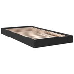 vidaXL Cadre de lit noir 90x190 cm bois d'ingénierie