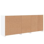 vidaXL Buffet avec lumières LED blanc 181 5x37x67 cm