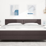 vidaXL Tête de Lit Design Lignes Marron Foncé 90 cm Tissu