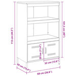 vidaXL Buffet haut rose 68x39x113 cm acier