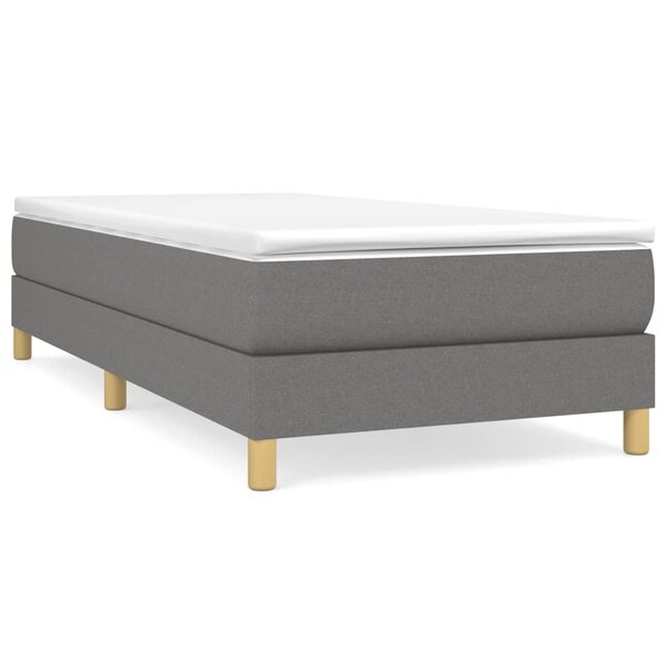 vidaXL Cadre de lit sans matelas gris foncé 100x200 cm tissu