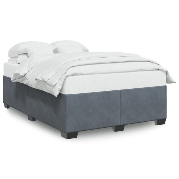 vidaXL Cadre de lit Gris foncé 160 x 200 cm Velours