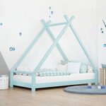 Lit tipi enfant TAHUKA 120 x 180 bleu clair