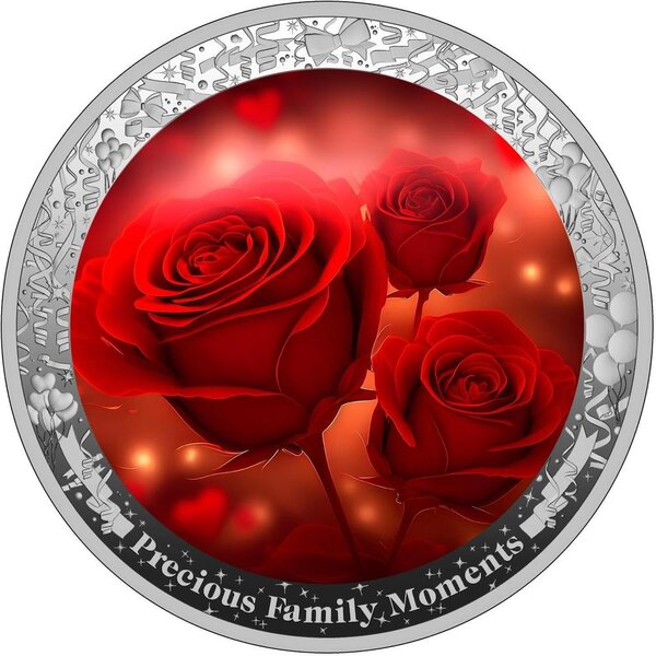Pièce de monnaie en Argent 1000 Francs g 31.1 (1 oz) Millésime 2025 Precious Family Moments ROSE