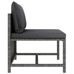 Salon de jardin meuble d'extérieur ensemble de mobilier 12 pièces avec coussins résine tressée gris 02_0015646