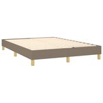 vidaXL Cadre de lit sans matelas taupe 140x200 cm tissu