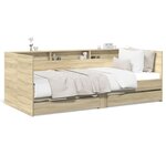 vidaXL Lit de jour et tiroirs chêne sonoma 90x200cm bois d'ingénierie