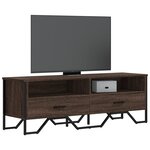 vidaXL Meuble TV chêne marron 122x34x41 cm bois d'ingénierie