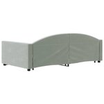 vidaXL Lit de jour avec gigogne sans matelas gris clair 100x200 cm