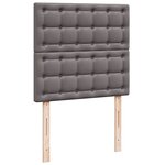 vidaXL Sommier à lattes de lit avec matelas Gris 80x200 cm Similicuir