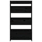 vidaXL Jardinière murale 3 niveaux 60x18 5x110 cm noir bois pin massif