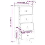 vidaXL Commode 40x30x100 cm Bois massif de teck