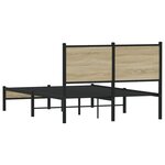 vidaXL Cadre de lit en métal sans matelas chêne sonoma 120x190 cm
