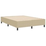 Lit box spring vidaXL Vert clair Gris 140x200 cm Tissu côtelé