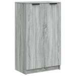vidaXL Meuble à chaussures Sonoma gris 59x35x100 cm Bois d'ingénierie