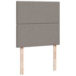 vidaXL Sommier à lattes de lit avec matelas Taupe 90x190 cm Tissu
