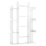 vidaXL Bibliothèque Blanc brillant 86x25 5x140 cm Bois d’ingénierie