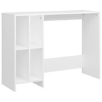 Bureau table poste de travail meuble d'ordinateur informatique étude d'ordinateur portable bois d'ingénierie blanc 02_0023756