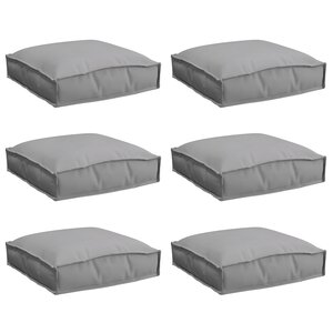 vidaXL Coussins de palette pour siège 6 Pièces Gris 40x40x8 cm Tissu Oxford