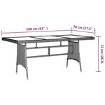 vidaXL Ensemble à manger d'extérieur 7 Pièces Résine tressée Gris