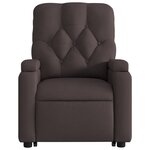 vidaXL Fauteuil inclinable marron foncé tissu