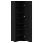 vidaXL Buffet en chêne noir 50x42.5x185 cm en bois reconstitué