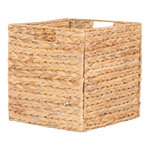 Panier pliable en jacinthe d'eau 30 x 30 x 30 cm