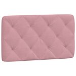 vidaXL Coussin de tête de lit rose 80 cm velours