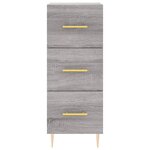 vidaXL Buffet haut Sonoma gris 34 5x34x180 cm Bois d'ingénierie