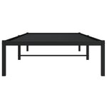 vidaXL Cadre de lit métal noir 90x200 cm