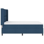 Lit Box Spring vidaXL avec Matelas & LED Bleu 140x190 cm Tissu