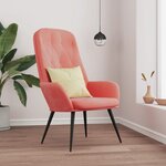 vidaXL Chaise de relaxation Rose Velours