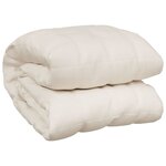 vidaXL Couverture lestée Crème clair 138x200 cm 10 kg Tissu