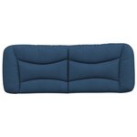 vidaXL Coussin de tête de lit bleu 120 cm tissu