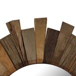 vidaXL Miroir mural Bois de récupération massif 70 cm