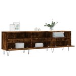 vidaXL Meuble TV chêne fumé 150x30x44 5 cm bois d'ingénierie