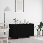 vidaXL Buffet en chêne noir Chêne noir Placage en bois 135 x 41 x 75 cm
