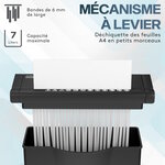 Destructeur de Documents 7L- ACROPAQ- Coupe Droite- Broyeur 4 Feuilles A4 à la fois- Arrêt Automatique