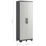 Keter Armoire de rangement avec étagères Gear Noir et gris 182 cm