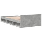 vidaXL Cadre de lit avec tiroir sans matelas gris béton 75x190 cm