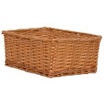 vidaXL Ensemble de paniers gigognes 4 Pièces Marron Saule